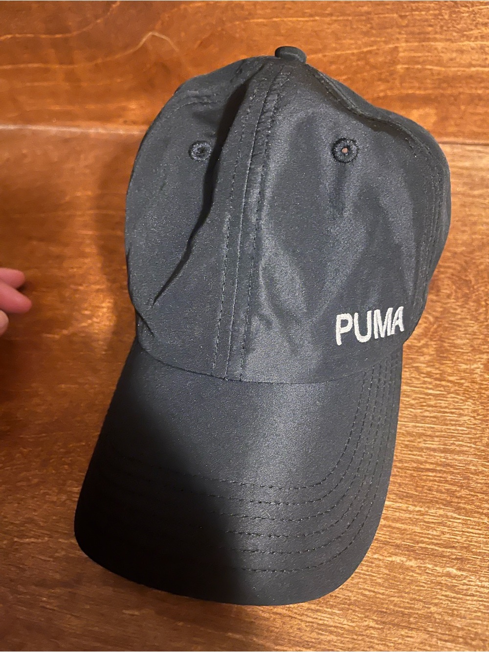 Puma Black Cap with White Logo